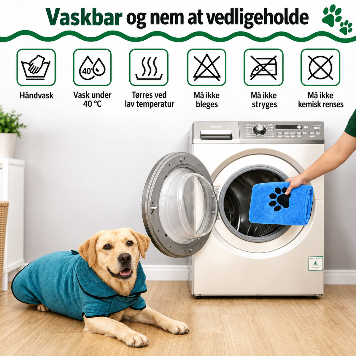 Hundehåndklæder i Mikrofiber – 2 stk. til Bad og Poter