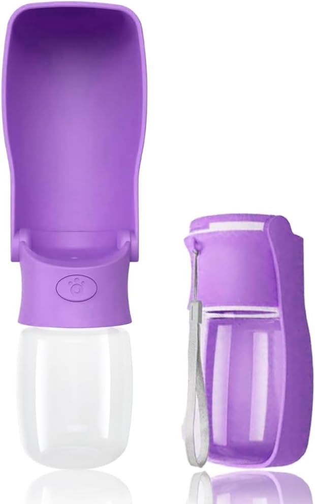 Trinkflasche Hunde Für Unterwegs Zum Gehen 550Ml Oder 350Ml Hundetrinkflasche Für Unterwegs Für Welpen Kleine Mittel Große Trinkflasche Hund Hunde Wasserflaschen to Go(550Ml Blau)