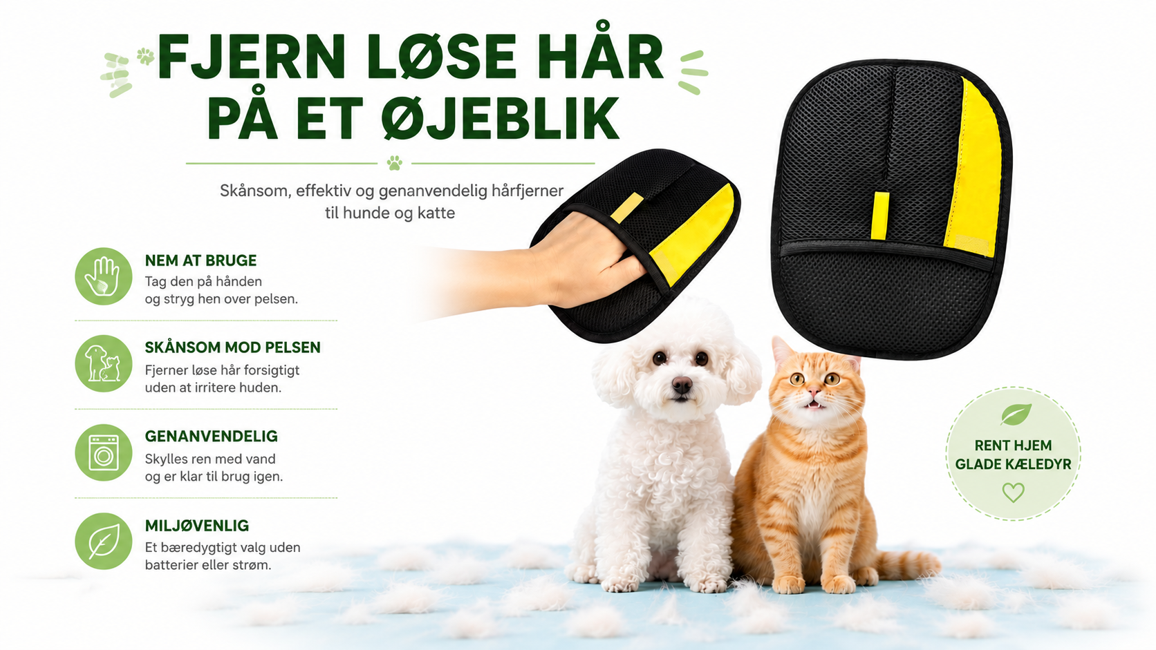 Hårfjerner Handske – Effektiv Fjernelse af Hunde- og Kattehår