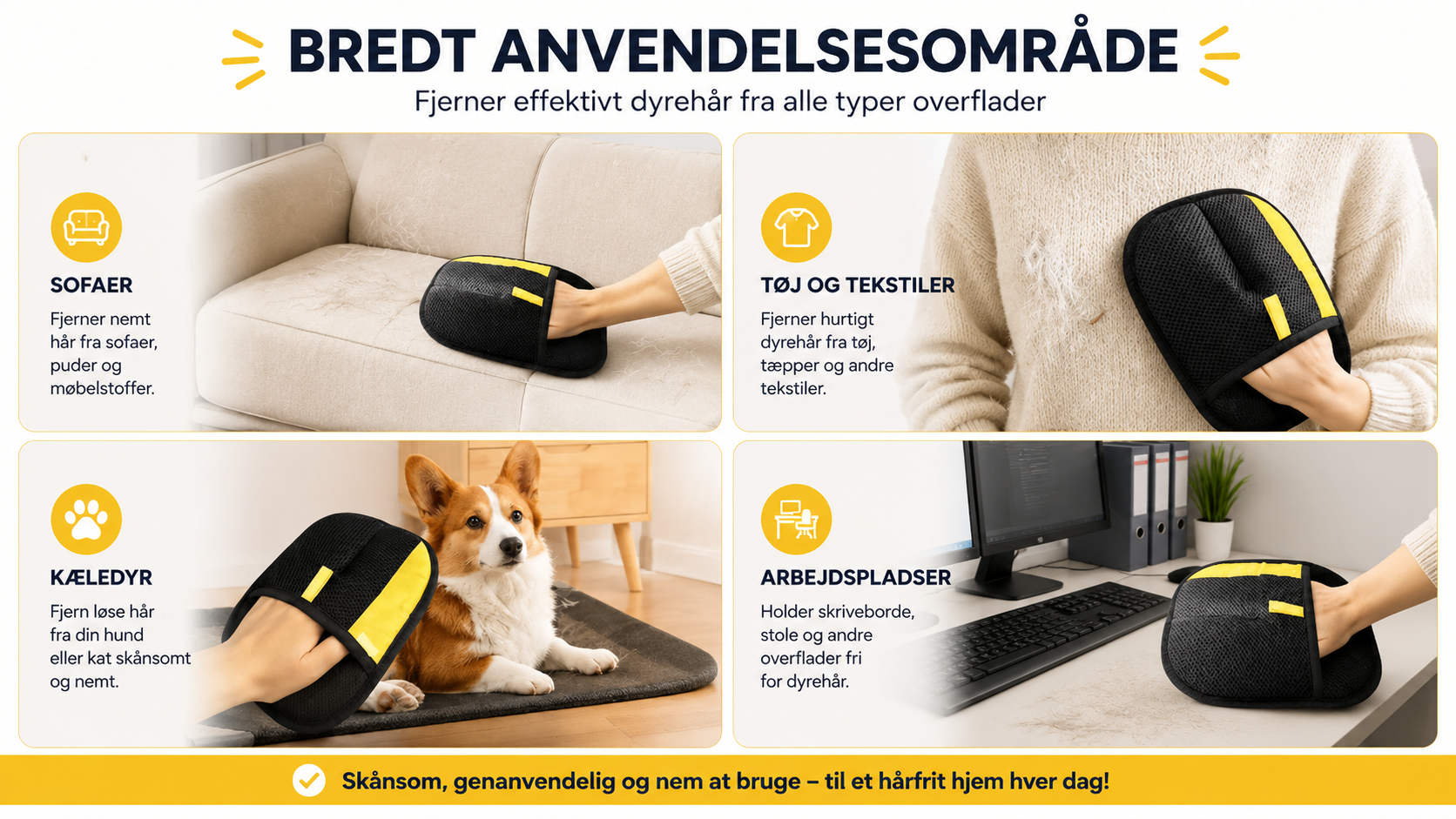 Hårfjerner Handske – Effektiv Fjernelse af Hunde- og Kattehår
