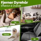 Pelsfjerner til Hundehår & Kattehår – Selvrensende og Genanvendelig til Sofa, Tæpper, Seng og Bil
