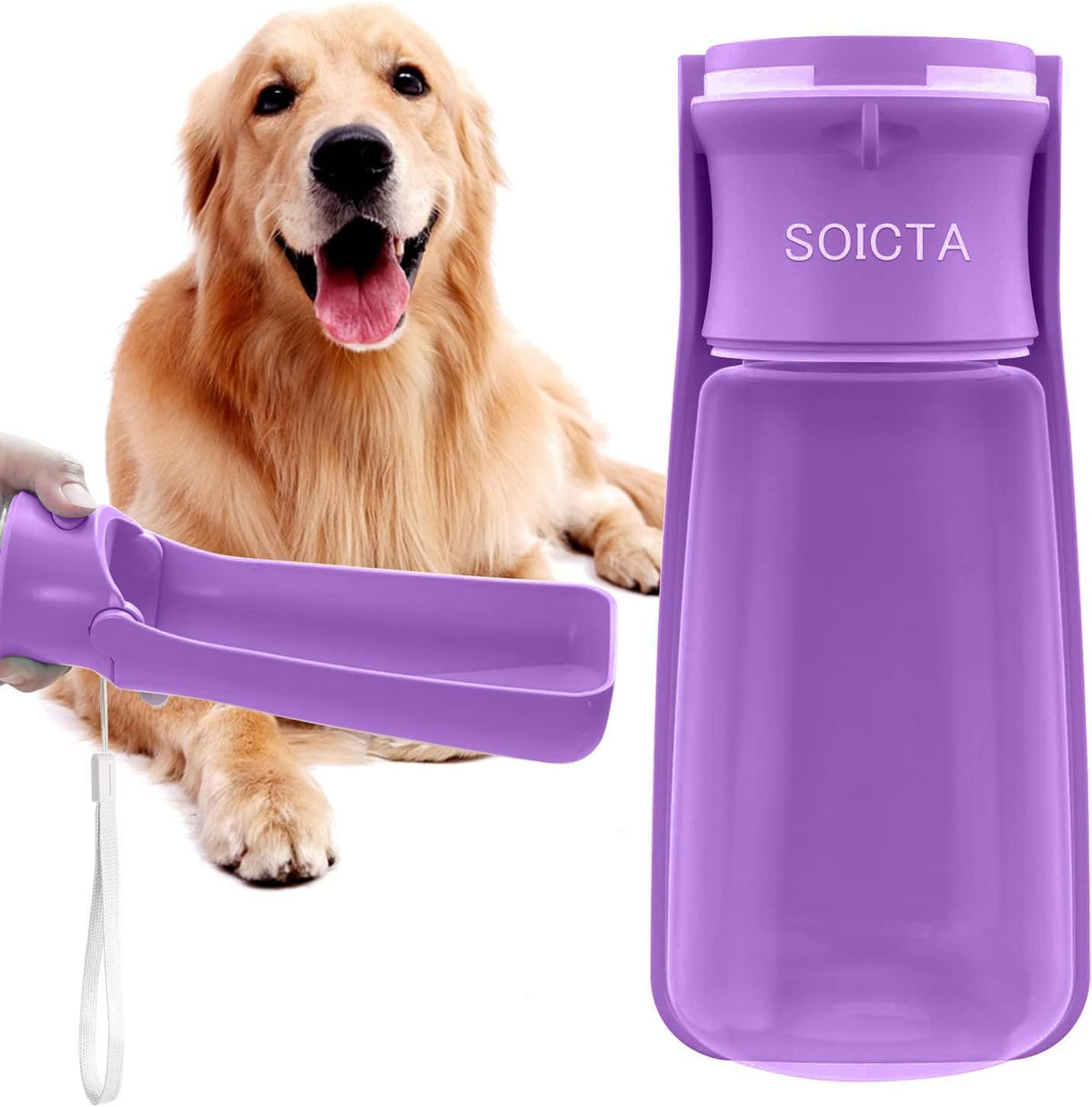 Trinkflasche Hunde Für Unterwegs Zum Gehen 550Ml Oder 350Ml Hundetrinkflasche Für Unterwegs Für Welpen Kleine Mittel Große Trinkflasche Hund Hunde Wasserflaschen to Go(550Ml Blau)