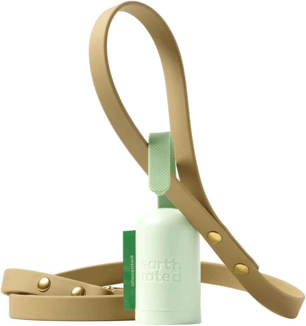 Earth Rated Halter Für Hundekotbeutel Mit Hundekotbeuteln, Haltbar Und Garantiert Auslaufsicher, Unparfümiert, 1 Spender Und 15 Beutel